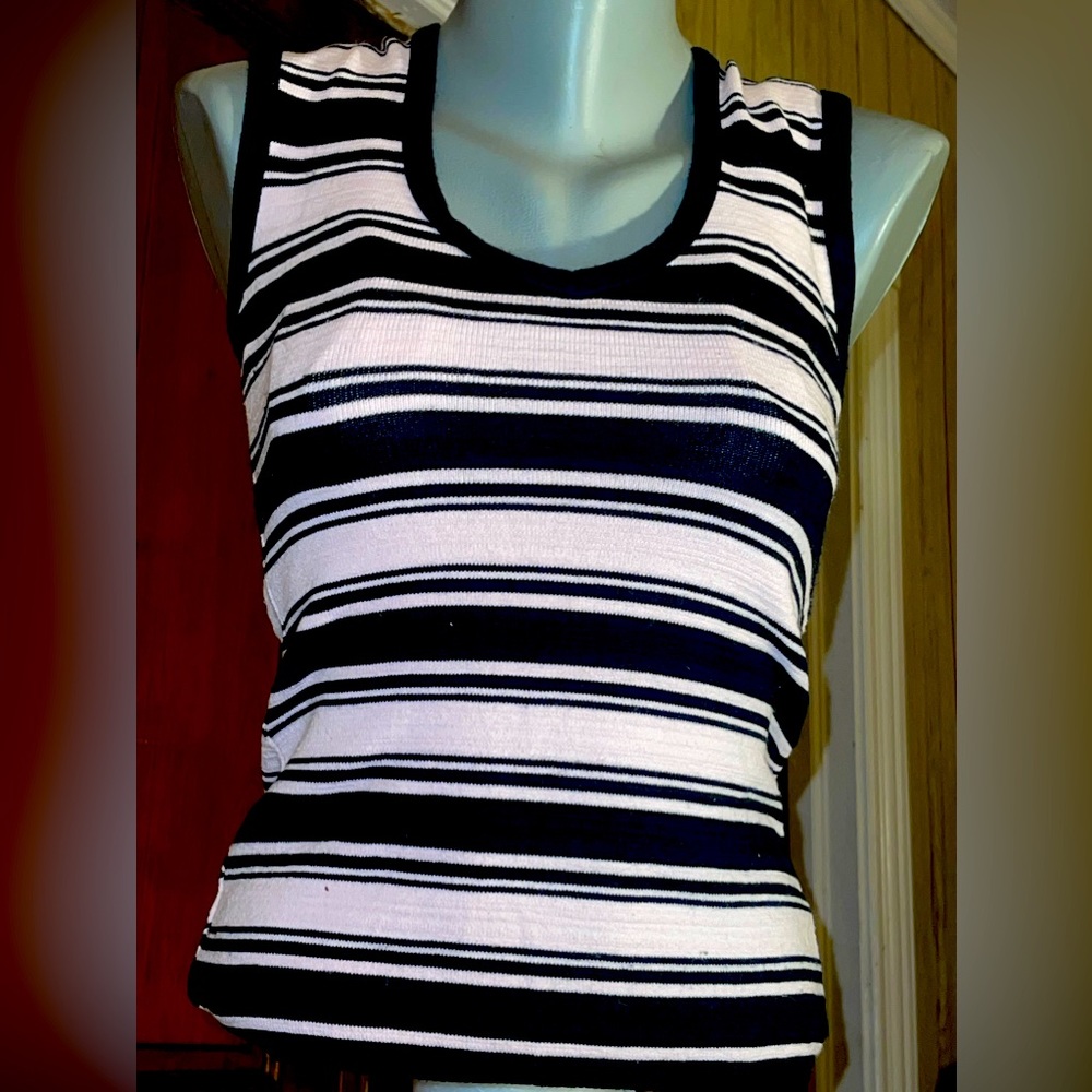 The Great American Sweater Brand Pink and Black Tank Sweater. Size Medium